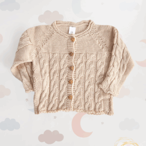 Casaco bebé malha trança