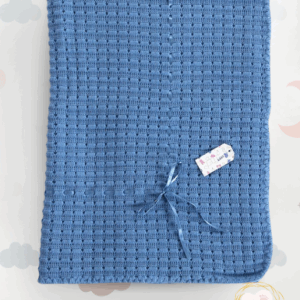 Manta bebé malha fita cetim